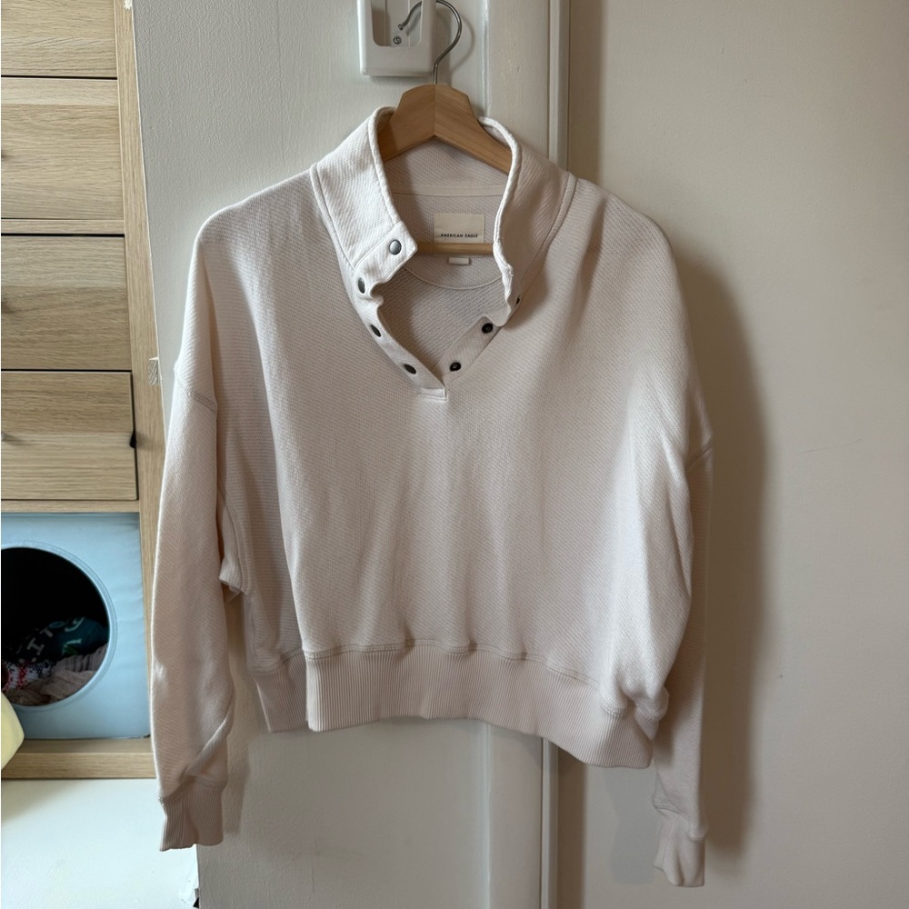 American Eagle Outfitters Cream Cowl Neck Sweater